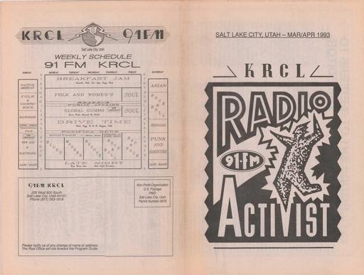 KRCL Program Guide 090 1993 Mar Apr