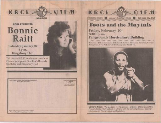 KRCL Program Guide 064 1989 Jan Feb