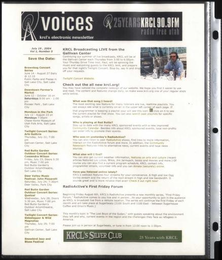 KRCL Program Guide 151 2004 Jul19
