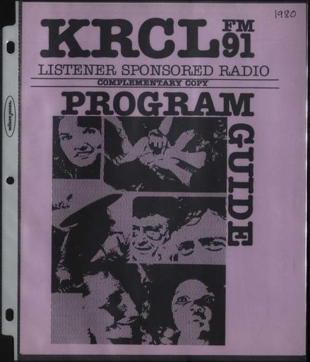 KRCL Program Guide 002 1980