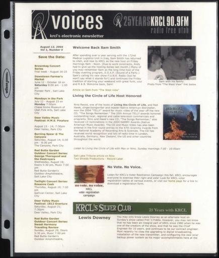 KRCL Program Guide 152 2004 Aug12