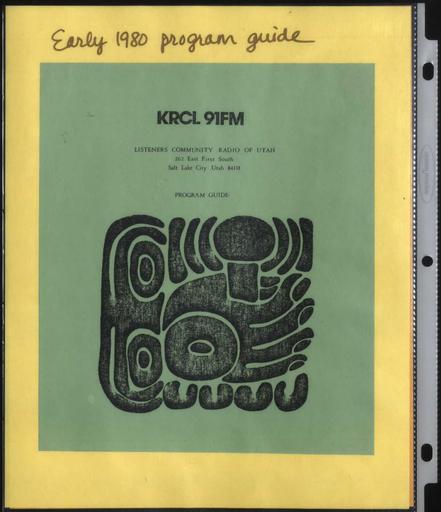 KRCL Program Guide 001 1980