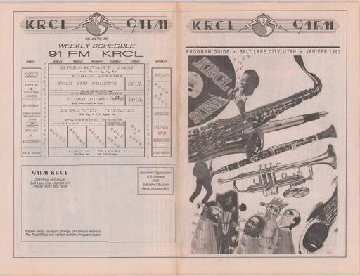 KRCL Program Guide 089 1993 Jan Feb