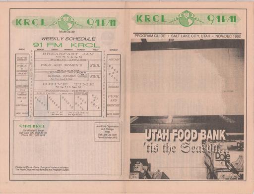 KRCL Program Guide 088 1992 Nov Dec