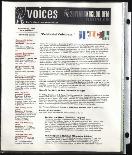 KRCL Program Guide 154 2004 Nov12