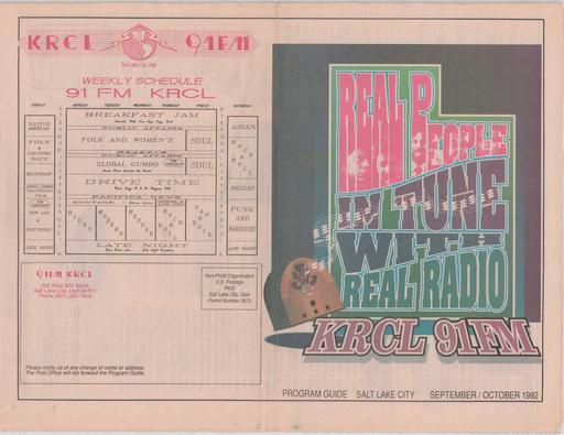 KRCL Program Guide 087 1992 Sep Oct