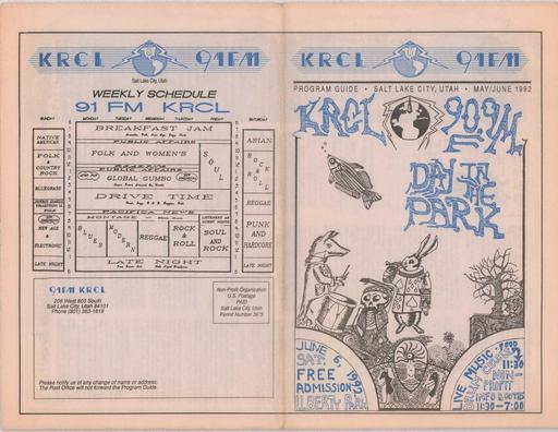 KRCL Program Guide 085 1992 May Jun