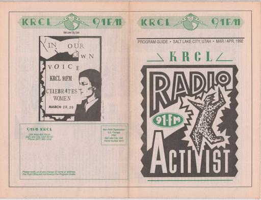 KRCL Program Guide 084 1992 Mar Apr