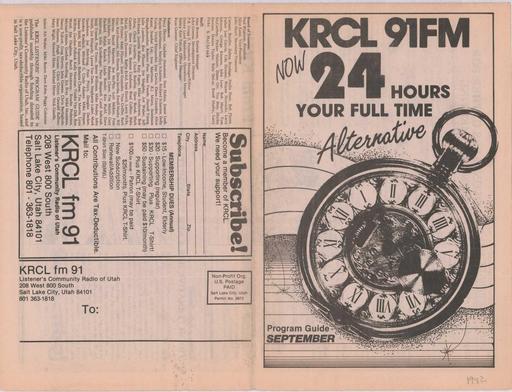 KRCL Program Guide 024 1982 Sep