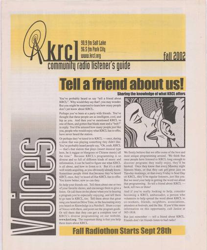 KRCL Program Guide 140 2002 Fall