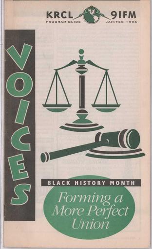 KRCL Program Guide 108 1996 Jan Feb